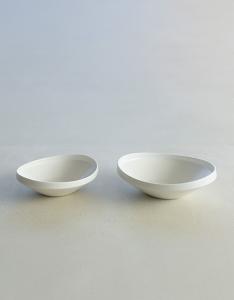 효백자_타원돔볼 1호(21x18.5x6.5cm), 2호(24x22x7.5cm)