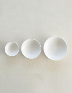 효백자_종지(8.5*3cm), 찬기1호(12*3.5cm), 찬기2호(15x4cm)