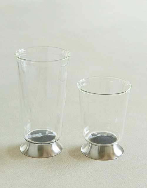 스텐 유리컵 KH1553(8*11cm), KH1552(8*15.5cm)