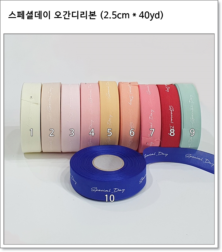 스페셜데이 오간디리본 (2.5cm * 40yd)