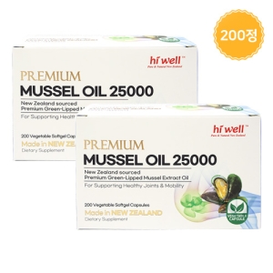 하이웰 프리미엄 초록입홍합 오일 25000 200 베지소프트젤 2개세트 [무료배송][회원가입시 10% 할인쿠폰][사은품증정][5% 적립]