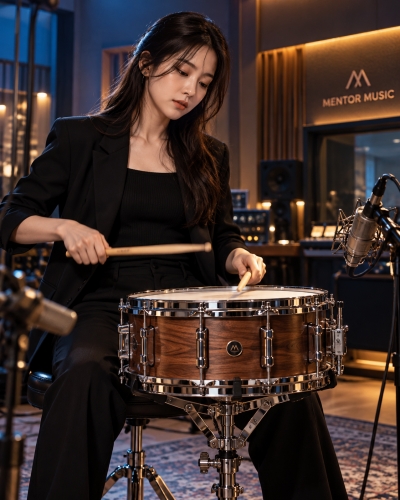 멘토뮤직 스네어드럼 여성 드러머 프리미엄 스튜디오