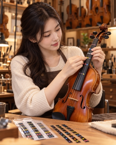 멘토뮤직 바이올린 비올라 지판스티커 현악기 액세서리
