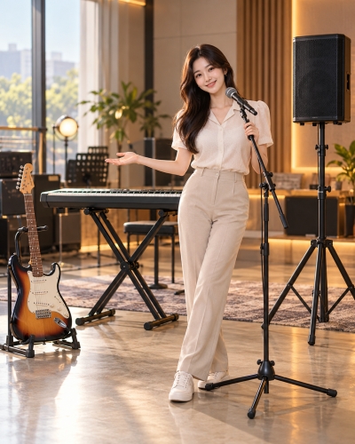 멘토뮤직 스탠드 - 기타스탠드 건반스탠드 마이크스탠드 스피커스탠드를 소개하는 음악 스튜디오