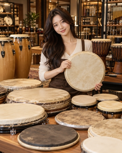 멘토뮤직 월드퍼커션 헤드 - 여성 모델과 콩가, 봉고, 젬베용 다양한 교체 헤드