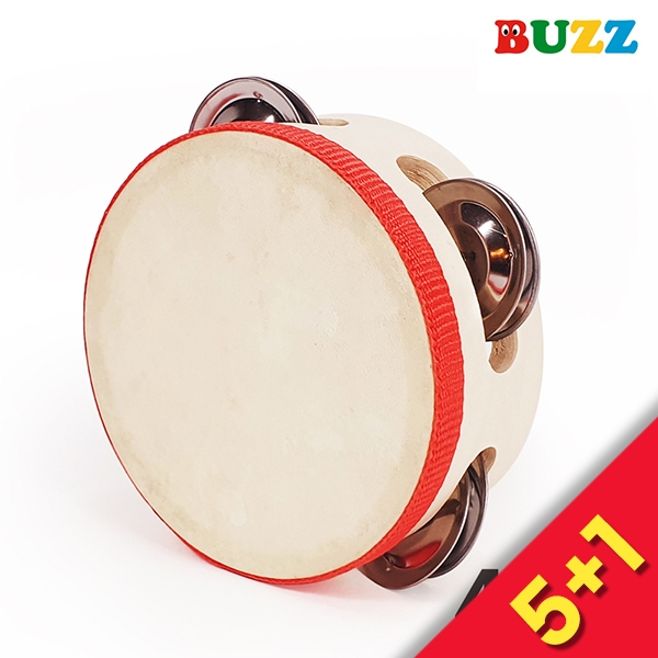 [5+1이벤트] BUZZ 라인 가죽 탬버린 4인치 STH4-3
