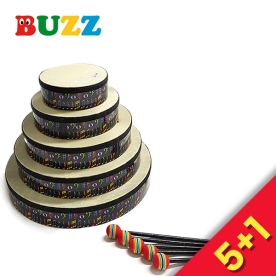 [5+1이벤트] BUZZ 리듬 핸드드럼 5종세트 말렛포함
