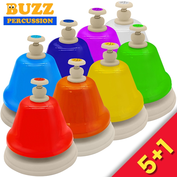 [5+1이벤트] BUZZ 레인보우 터치벨 데스크벨 8음 HTB-8