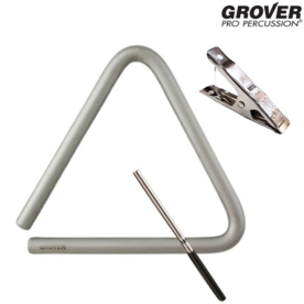 Grover Super Overtone 트라이앵글 9인치 Steel 비터, 홀더, 가방포함 TR-9+ELAN-TH3+ELAN-TB70