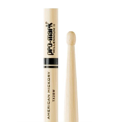 Promark 히코리 우드팁 드럼스틱 TX2BW Promark 히코리 우드팁 드럼스틱 TX2BW