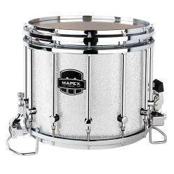 Mapex 퀀텀 엑스티 마칭 스네어 드럼 14X12 실버 다이아몬드 대즐 QCX1412S-CK-CC