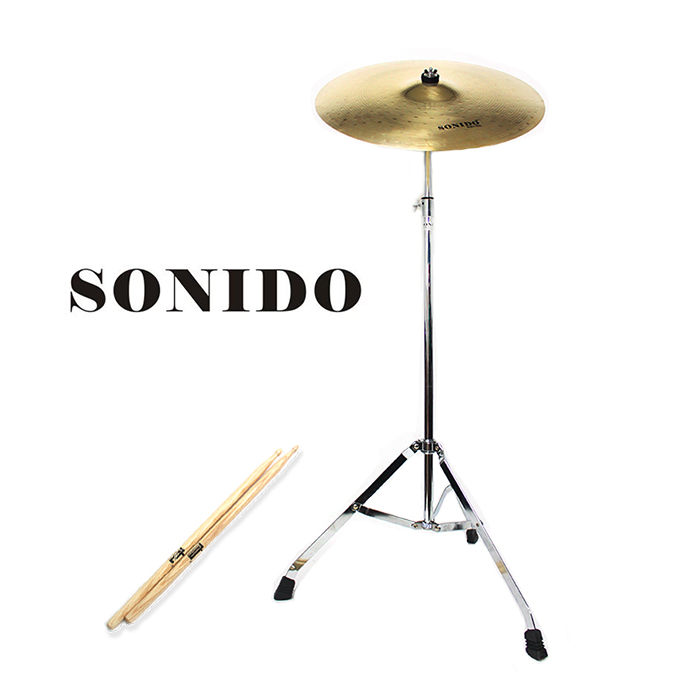 SONIDO 스탠드 고급심벌세트/서스펜심벌세트 16인치 심벌+스탠드+스틱 EC-16STAND