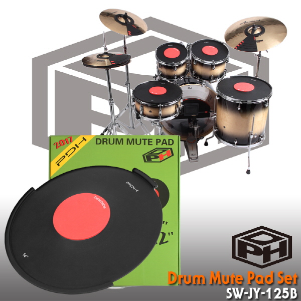 PDH Drum Mute Pad Set (뮤트패드, 5기통 3심벌구성) /SW-JY-125B PDH Drum Mute Pad Set (뮤트패드, 5기통 3심벌구성) /SW-JY-125B