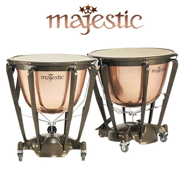 Majestic 심포닉 팀파니 Hammered Copper Deep Cambered 26+29인치 2개 1조 큰사이즈 몸통(케틀)(Majestic 커버 포함) MP2600AH+MP2900AH