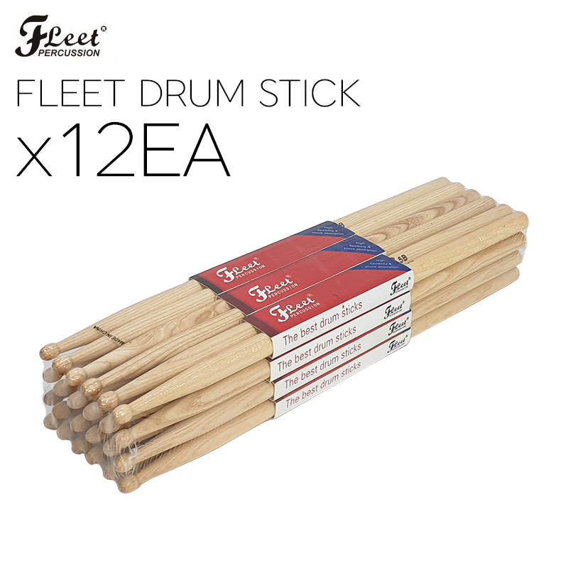 Fleet 히코리 5B드럼스틱 12개 패키지세트