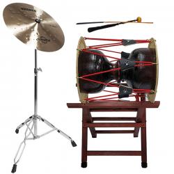 HM 카슈 브러쉬 장구 1자7치+오메테 SHINER 장구심벌 세트 가방,받침대,열채,궁채,스틱 포함