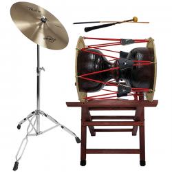 HM 카슈 브러쉬 장구 1자7치+오메테 ALPHA 장구심벌 세트 가방,받침대,열채,궁채,스틱 포함