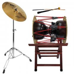 HM 카슈 브러쉬 장구 1자7치+오메테 ZERO 장구심벌 세트 가방,받침대,열채,궁채,스틱 포함