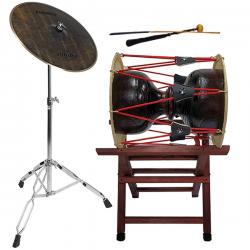 HM 카슈 브러쉬 장구 1자7치+오메테 Energy 장구심벌 세트 가방,받침대,열채,궁채,스틱 포함