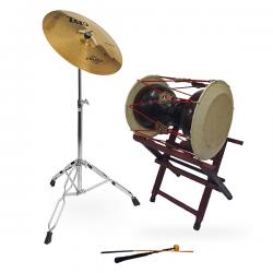 HM 고급 카슈 브러쉬 장구 1자7치+오메테 Zero 장구심벌 세트 가방,받침대,열채,궁채,스틱 포함