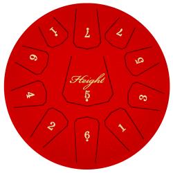 HEIGHT 스틸 텅드럼 레드 10인치 11음계 C키 TGD04-RD-10 케이스포함 풀패키지