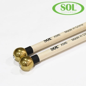 SOL 글로켄슈필 말렛 갈대핸들 1조 Brass 15mm XM6