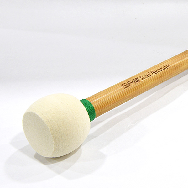 SPM 베이스드럼 말렛 1개 48mm Hard Felt Ball 대나무손잡이 Legato BD-09B