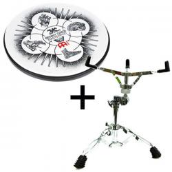 Meinl (메이늘) Benny Greb 베니그랩 12인치 고무연습패드 스네어 스탠드 포함 MPP-12-BG+JB-S-2C