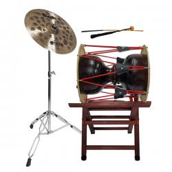 HM 카슈 브러쉬 장구 1자7치+오메테 BLAZARS 장구심벌 세트 가방,받침대,열채,궁채,스틱 포함