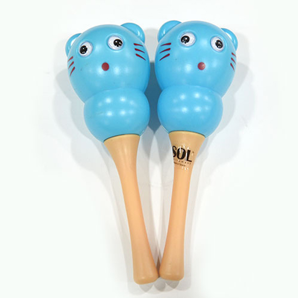 SOL 미니 고양이 마라카스 1쌍 파랑 HM-151 SOL 미니 고양이 마라카스 1쌍 파랑 HM-151