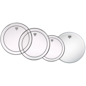 Remo Pinstripe 10", 12", 16" Clear (탐탐헤드) + Ambassador Coated 14" (스네어헤드) 4장 세트 PP-1870-PS