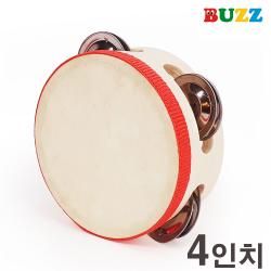 BUZZ 라인 가죽 탬버린 4인치 STH4-3