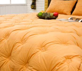 황토차렵이불_장미무늬