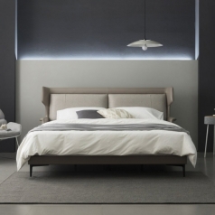 HTF - 카이런(그레이,브라운) 천연가죽침대 (K,LK)