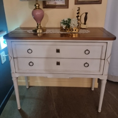 LD - 216.C 아이보리 2단서랍콘솔(100*40*56)