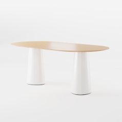 [톤체어] HFM - 테이블 POV/내추럴/W2400/타원형