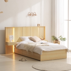 HMS - 릴트 SS침대(본체)_수납형(네츄럴,화이트)