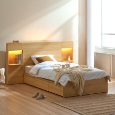 HMS - 알마 SS침대(본체)_수납형(네츄럴,화이트)