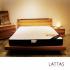 [그리스] LATTAS 라타스 - 월넛 조명침대 [매트포함](180,200,210)