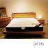 [그리스] LATTAS 라타스 - 월넛 조명침대 [매트포함](180,200,210)