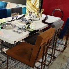 [A&X] 알마니 - 허드슨 0350 천연대리석 6인 식탁