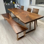 [슬랩우드] 북미산월넛  통원목 슬랩우드 테이블(1800-3000)