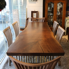 이태리 콘스탄티니 7500 월넛 슬랩우드 테이블 (2535*870*740)+의자6개[특별세일]