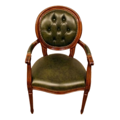 [이태리] P.Nicola 니콜라 134 그린가죽 체어 [570*500*980]