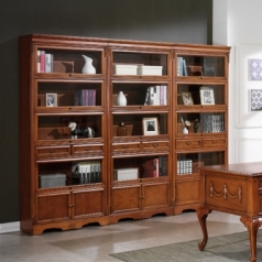 이탈리안 플립도어 유리책장 900