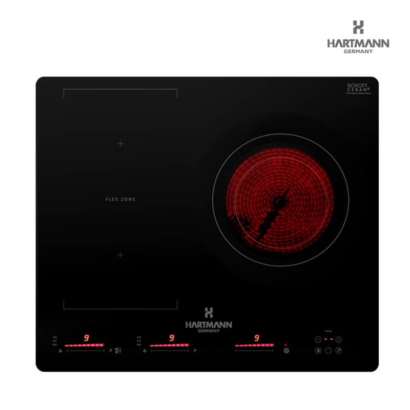 하트만 3구 하이브리드 인덕션 전기레인지 HHR-E3000B