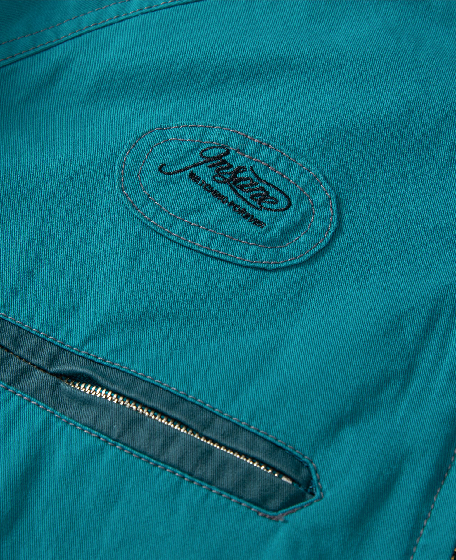 INSANE PADDED SHOULDER HARRINGTON JACKET_TEAL