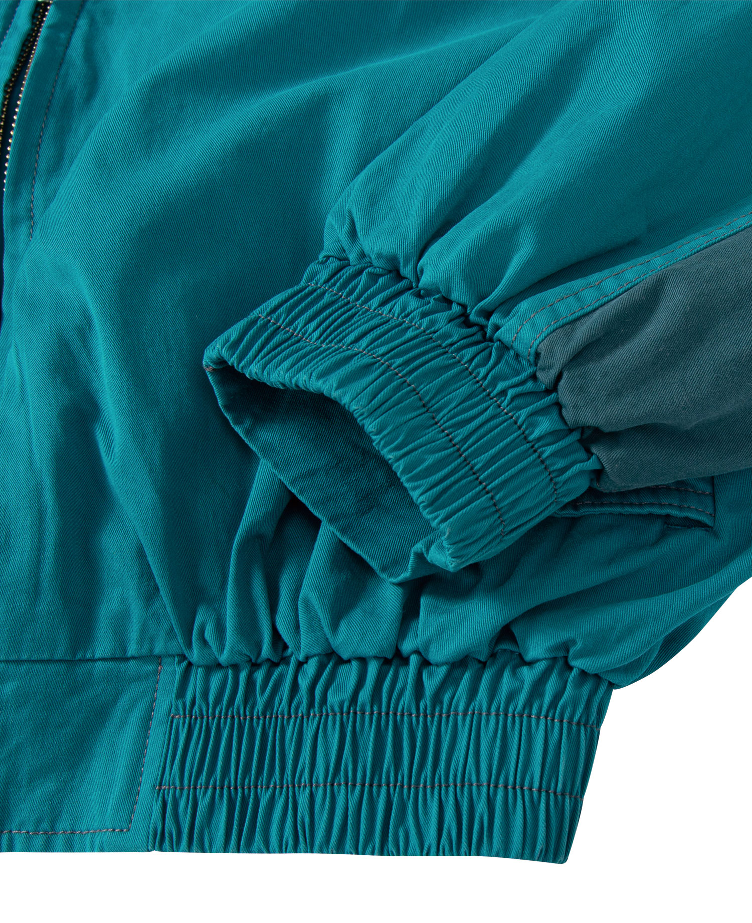 INSANE PADDED SHOULDER HARRINGTON JACKET_TEAL