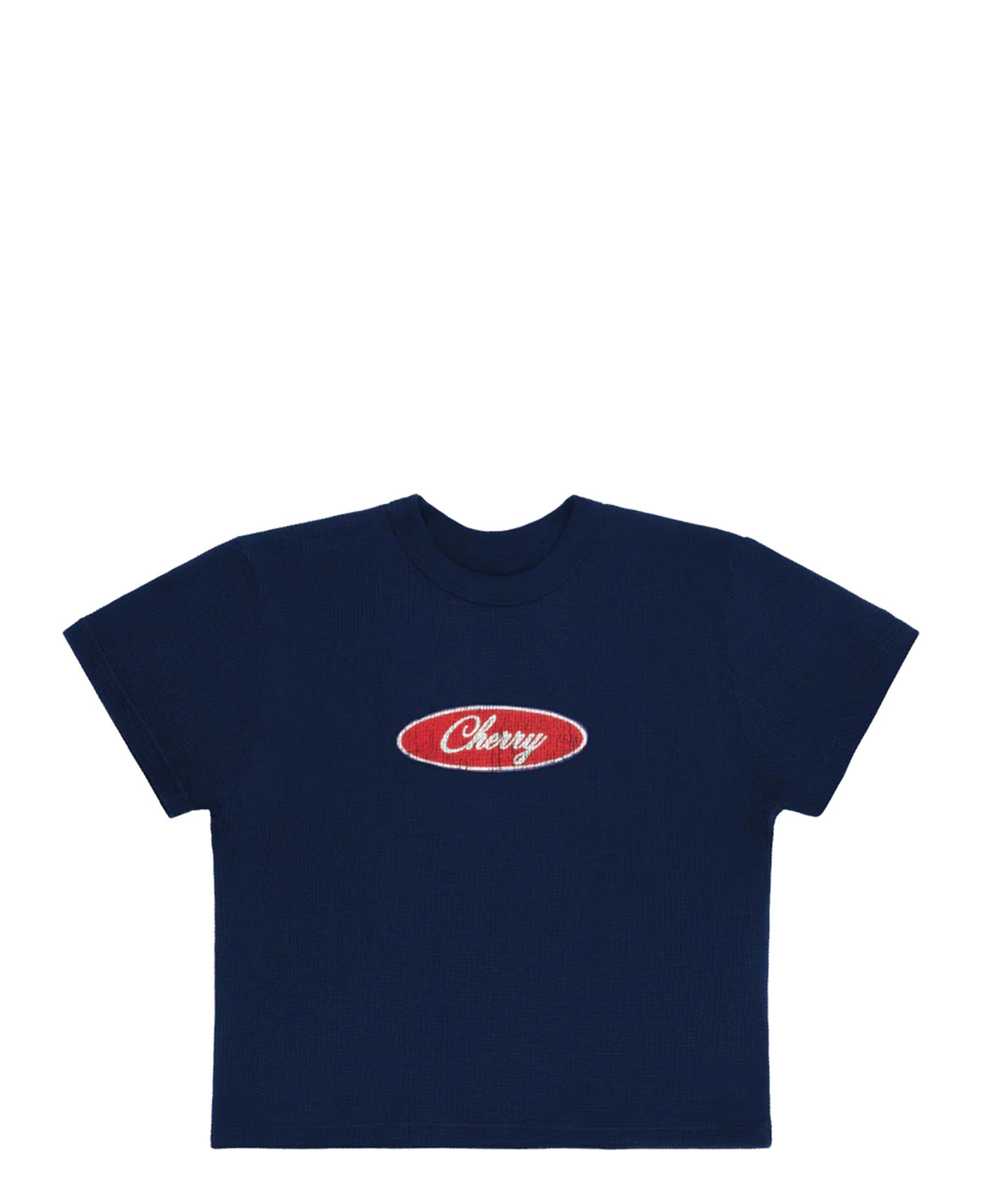 [CHERRY LA] THERMAL BABY TEE_VINTAGE NAVY