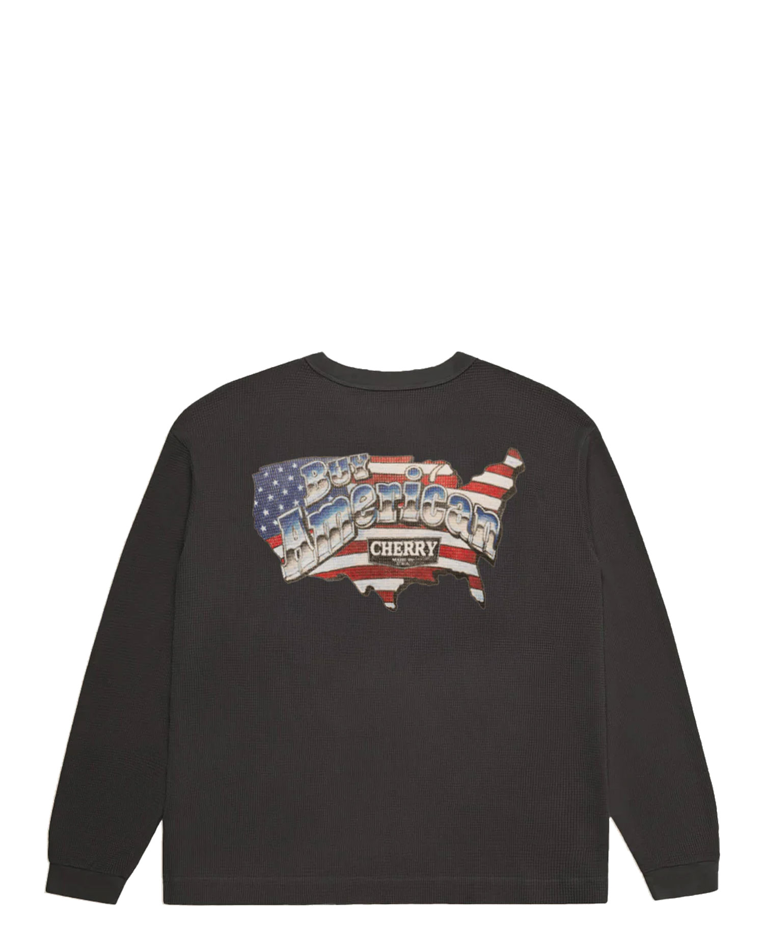 [CHERRY LA] BOXY THERMAL LONG SLEEVE_BLACK